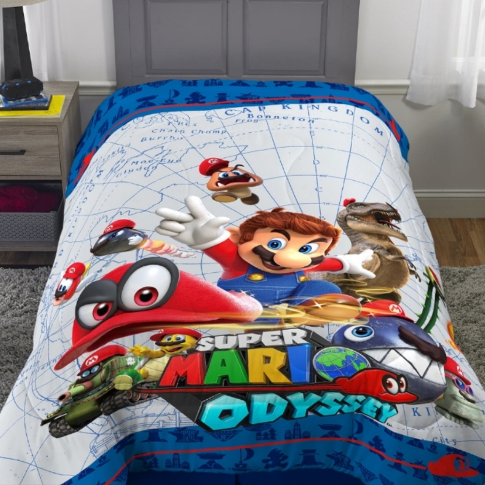 Full size Super Mario Odyssey comforter set